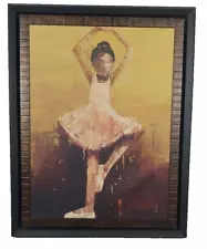 REBECCA KINKEAD BALLERINA OIL PAINTING ON CANVAS 20”X26” EXCELLENT CONDITION