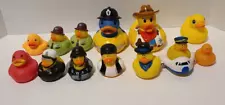 Rubber Ducky Lot of 13 For Cruise Ship Trip Jeep Cop Cowboy Pilot Park Ranger