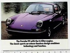 1973 Porsche 911 911S 911E 911T Vintage Car Sales Brochure