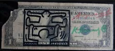 Keith Haring/Andy Warhol Original Hand Signed Dollar Bill 1/1