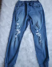 Women's HOLLISTER Skinny Jogger Distressed Jeans Size XS