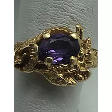 14K Yellow Gold Alexandrite Ring