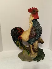 Vintage Rooster Statue Figurine Large 18” Tall 12” Wide Resin