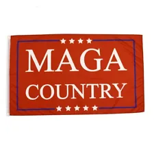 Red 3x5 MAGA Country President Donald Trump Flag 3'x5' Make America Great Banner