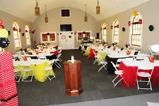 TULLE TUTU EVENT/PARTY TABLE SKIRTS-RED, YELLOW, BLACK FOR 6 FOOT TABLES