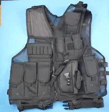 Black Lightweight Multifunctional Outdoor Safety Military Assault Tactical Vest