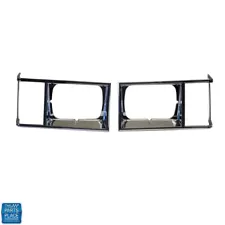 1978-79 Monte Carlo Headlamp Chrome Bezel New GM 463533 & 463534 Pair (For: 1979 Monte Carlo)