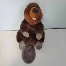 Beaver 12" Wild Republic Plush Stuffed Animal Toy Brown with Gray Tail