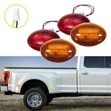 For 1999-2010 Ford F350 F450 Amber/Red Side Fender Marker Dually Bed LED Light