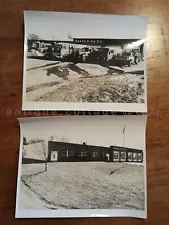 LOT 1950s antique 2 NORCO FIRE CO PHOTOGRAPHS pottstown pa ENGINES TRUCKS BLDG