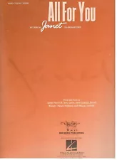 JANET JACKSON "ALL FOR YOU" SHEET MUSIC-PIANO/VOCAL/GUITAR-BRAND NEW ON SALE!!