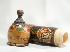 Rose Damascena Bulgarian Oil Essence - Wooden Case Only - Hand Painted Early Edn