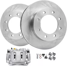 Front Disc Rotors + Left Brake Caliper for 2005-2012 Ford F-250 F-350 Super Duty (For: 2012 F-250 Super Duty)