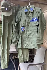 VINTAGE VIETNAM WAR (?) USAF AIR FORCE CAP / SHIRT / PANTS PATCHES FATIGUE