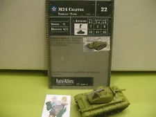 =Axis & Allies Miniatures BASE SET II M24 Chaffee with card 21/45=