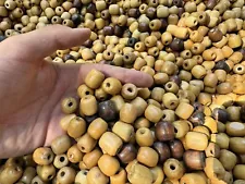 Natural Wood Beads Rustic Strand Jewelry Making Crafts Art Beautiful Lot Of 200