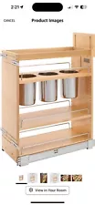 Rev-A-Shelf 8" Pull Out Storage Organizer for Base Kitchen Cabinets w/Soft-Close