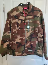 RARE NWT Supreme Polartec Zip Fleece Jacket Woodland Camo FW22 Medium