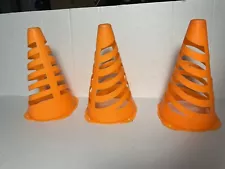 Flexible Soccer Cones Orange 9" Height - Lot of 3