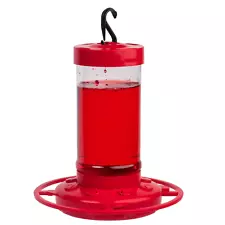 First Nature Hummingbird Feeder, 16 oz, Red, Plastic