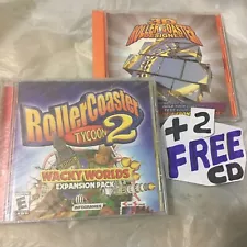 2 ( 1 NEW ) Roller Coaster Tycoon 2: CD Wacky Words Expansion Pack • 3D Designer