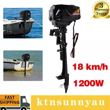 5HP HANGKAI Electric Outboard MotorFishing Boat Engine Long Shaft 48V 1200W US