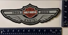 Authentic Vintage Never Used LG “100 Years” Wings Harley-Davidson Patch Emblem