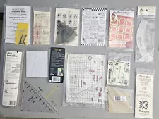 Lot Quilting Templates Rulers Tools Patterns DWR Eye Spy Color Triangle