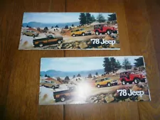 1978 Jeep CJ-5 CJ-7 Cherokee Wagoneer Pickup Sales Brochures - Two for One Price