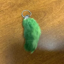 Vintage Lucky Rabbit Foot Key Chains - Green