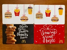 4 Used Zero Balance McDonald's Arch Gift Cards