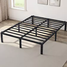 18" Metal Platform Bed Frame Queen Size No Box Spring Needed Heavy Duty Steel