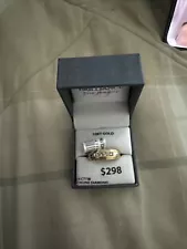 New 10K Yellow Gold & Diamond Men's Ring Sz 10 -Walmart MSRP $298.