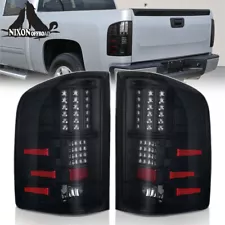 for 2007-2013 Chevy Silverado 1500 2500HD LED Tail Lights Brake Lamp Black Smoke (For: More than one vehicle)