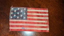 Rare 1876 Circa Small Linen Hand Sewn 13 Star Flag