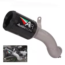 Slip for Kawasaki Z900 2017-2022 Modified Exhaust Tips Carbon Muffler Tail Pipe