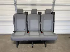 2015-2023 Ford Transit OEM 2nd row Seat GRAY CLOTH; 55" inch Triple Seat