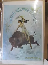 Buffalo Beer Brewing Sacramento Cal. beer vintage poster 20770