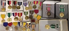 Lot of military medals and medal cases