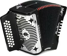 Hohner Panther Diatonic Accordion - Keys of G/C/F - Black