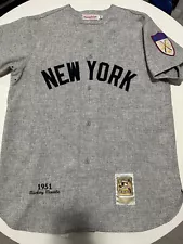 Mickey Mantle 1951 New York Yankees Mitchell & Ness Jersey sz 48 XL