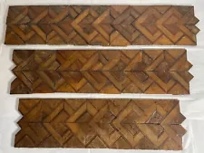 Vintage Antique Reclaimed 7' 6" x 7" Piece Parquet Wood Flooring from 1895 As Is