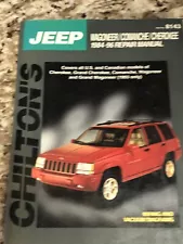 Chilton's Repair Manual for Jeep Wagoneer Comanche Cherokee 1984-1996 # 8143