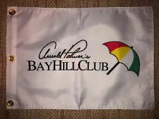 ARNOLD PALMERS BAY HILL GOLF CLUB PIN FLAG WITH GROMMETS FREE SHIP AUTOGRAPHS