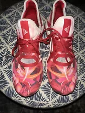 Adidas Pure boost Red Pink Orange Floral Athletic Running Sneaker Sz 10