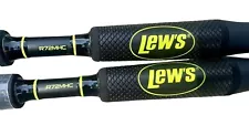 Set Of 2 Lew's Reactor 7’2” MH Fast 1pc IM8 Graphite Bait Casting Rods New