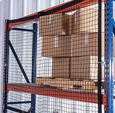 Pallet Storage Rack Safety Netting - 142.25" width Fits 12 ft bay