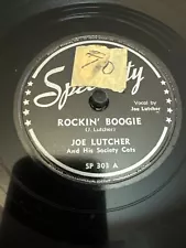 Specialty 78 RPM Joe Lutcher - Rockin Boogie / Blues For Sale 303 V+ R&B