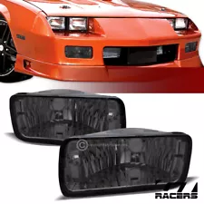 For 1985-1992 Chevy Camaro Z28 Depo Smoke Front Turn Signal Bumper Lights Lamps