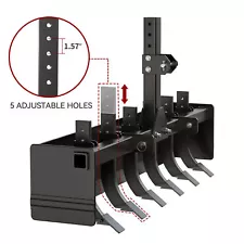 Box Blade Tractor Attachment 55" Width W/6 Scarifier Shank for Cat 0 & Cat 1